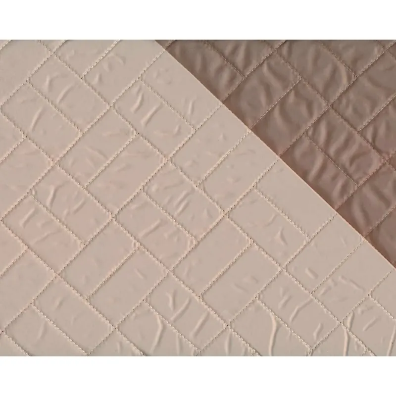Steppstoff STEPP TRAP, Rechteckmuster, beige-schlammbraun, Hilco