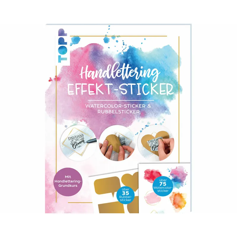 Stickerbuch: Handlettering - Effektsticker, TOPP