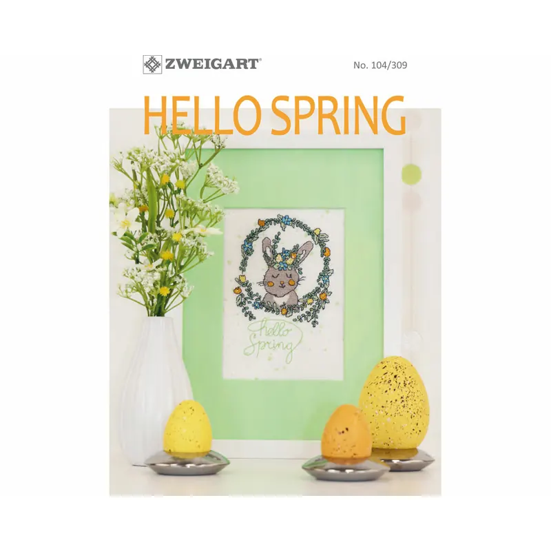 Stickheft: Hello Spring, Blumen, Zweigart