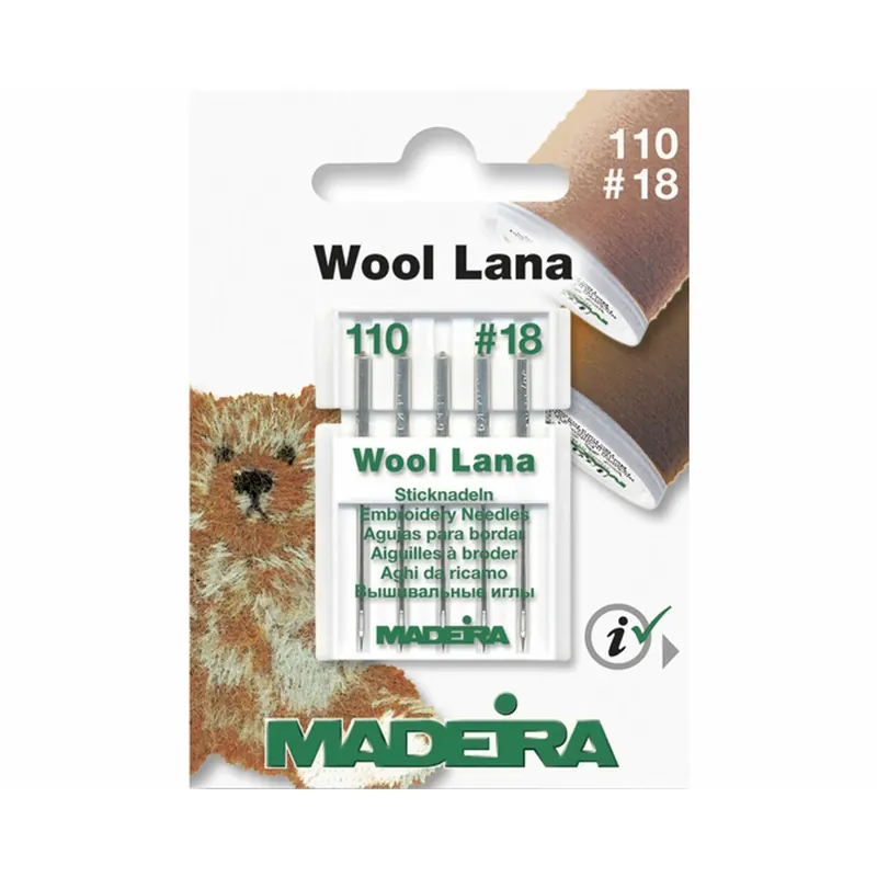 Stickmaschinennadeln WOOL LANA, Stärke 110, Madeira