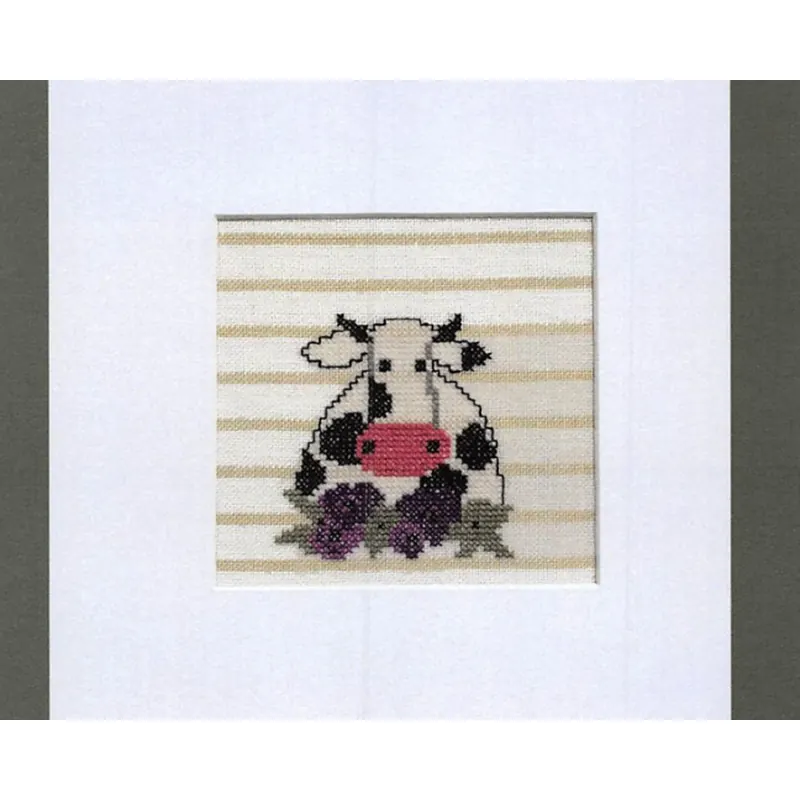 Stickset Vaupel & Heilenbeck, Kuh mit Blumen