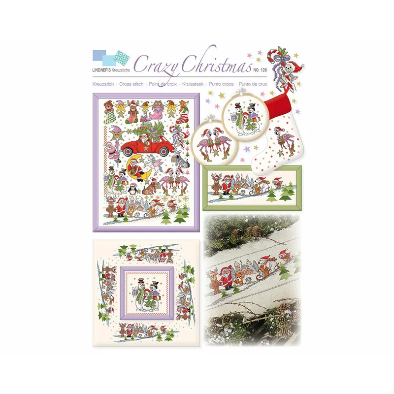 Stickvorlage: Crazy Christmas, Lindners Kreuzstiche
