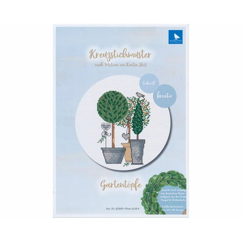 Stickvorlage: Gartentöpfe, Acufactum