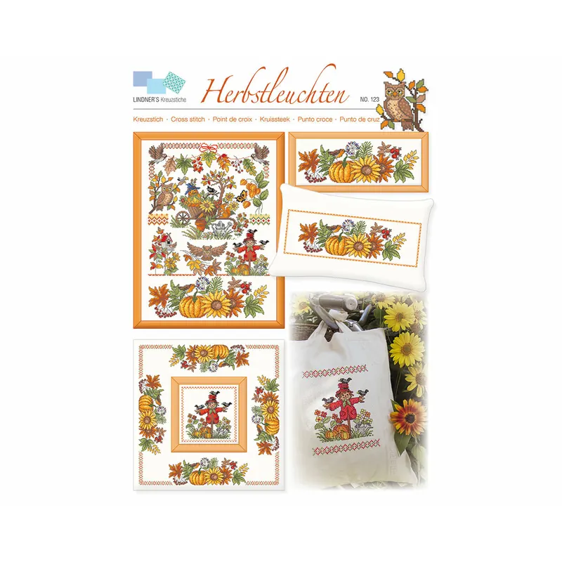 Stickvorlage: Herbstleuchten, Lindners Kreuzstiche