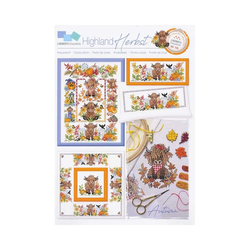 Stickvorlage: Highland Herbst, Lindners Kreuzstiche