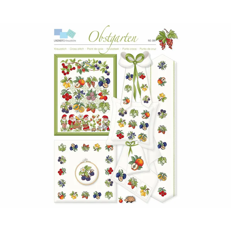 Stickvorlage: Obstgarten, Lindners Kreuzstiche
