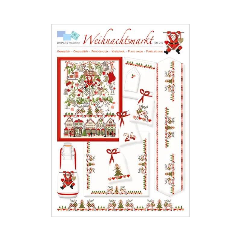 Stickvorlage: Weihnachtsmarkt, Lindners Kreuzstiche