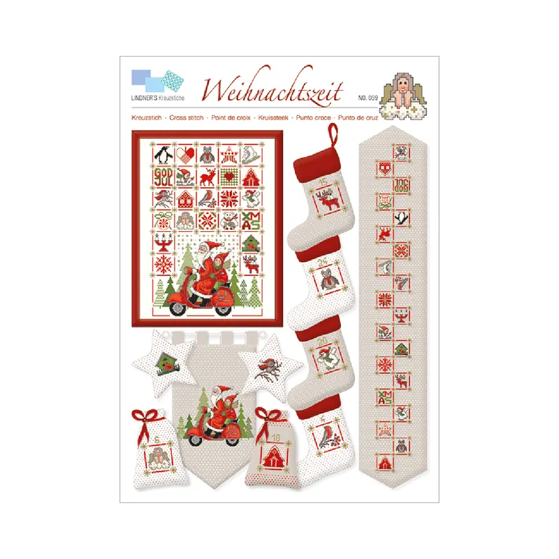 Stickvorlage: Weihnachtszeit, Lindners Kreuzstiche