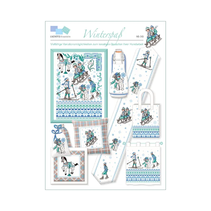 Stickvorlage: Winterspass, Lindners Kreuzstiche