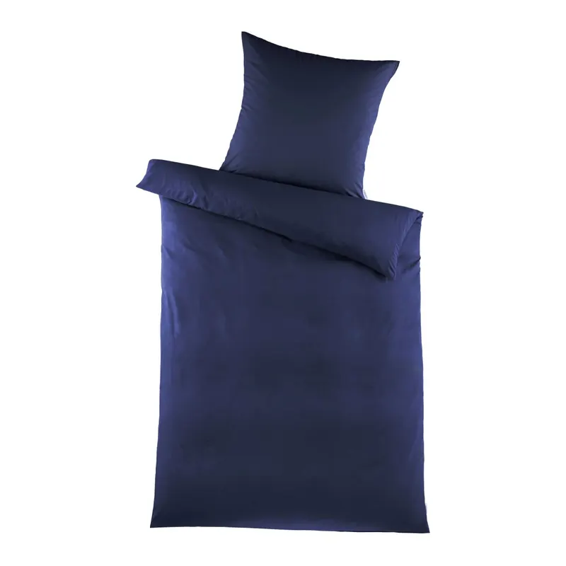 stofftraum Mikrofaser Bettwäsche 135 x 200 cm Bettbezug Kopfkissenbezug 80 x 80 cm classic chic Marineblau