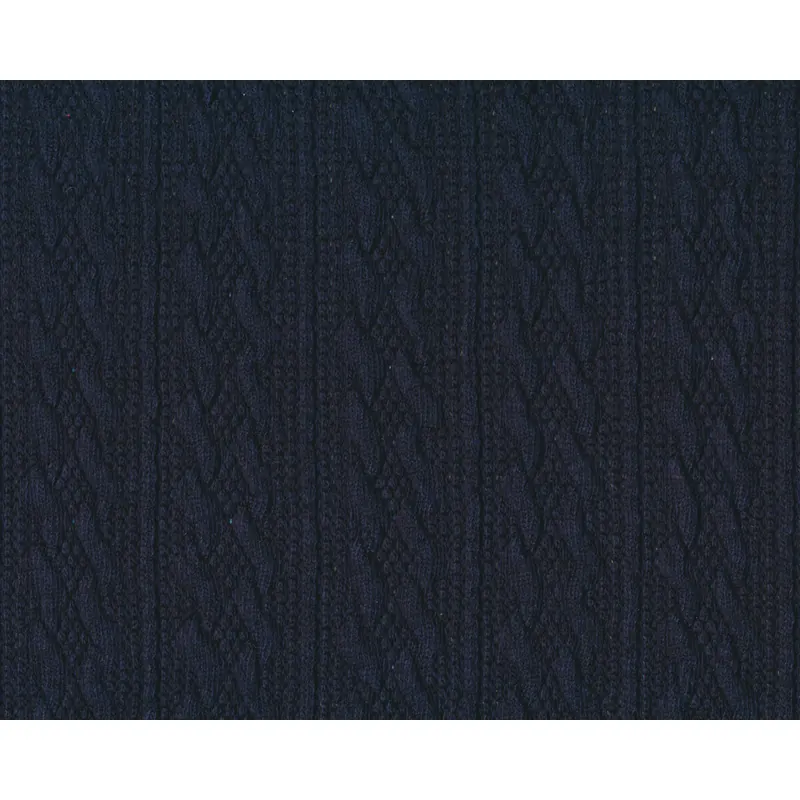 Strickstoff CARMEN, Zopfstrickmuster, marineblau