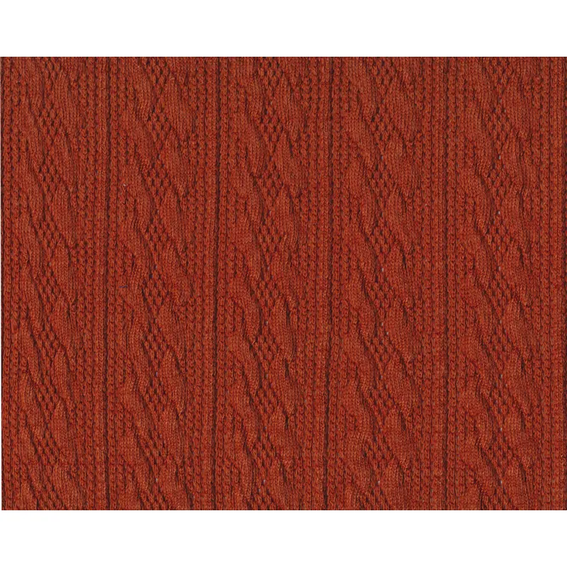 Strickstoff CARMEN, Zopfstrickmuster, terracotta