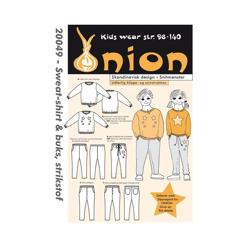 Sweatshirt und bequeme Hose, Schnittmuster ONION 20049