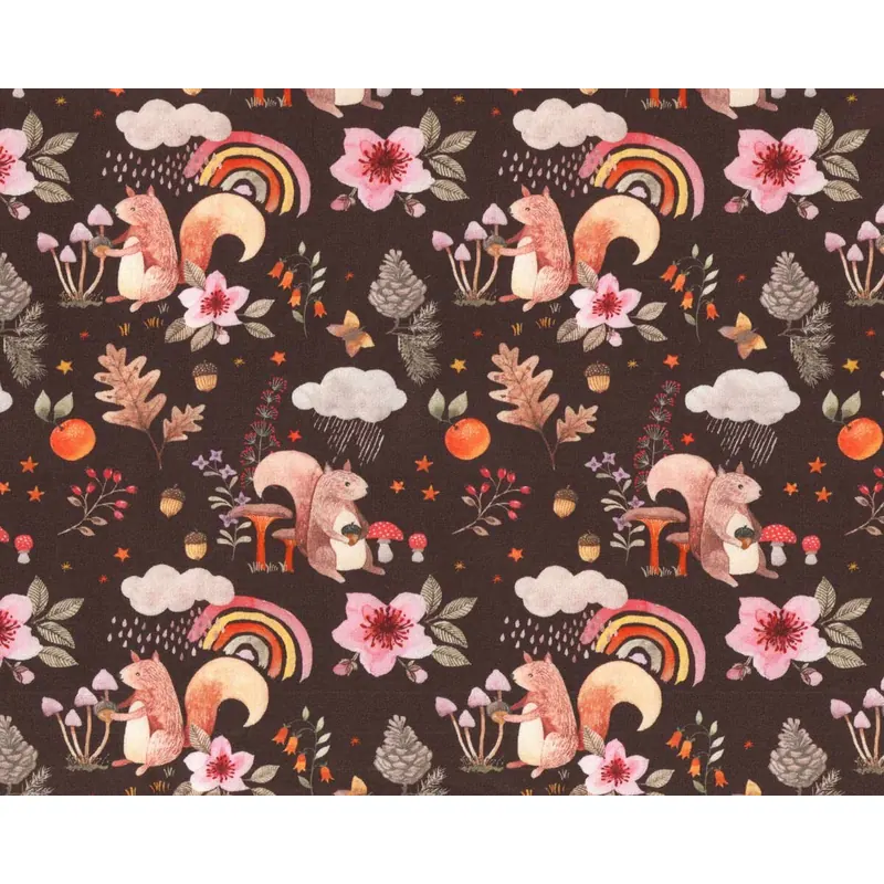 Sweatstoff AUTUMN CUTE, Waldmotive, Hilco