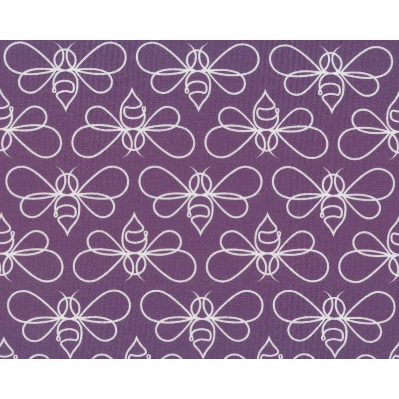 Sweatstoff BEETASTIC, Bienchen, lila, Lycklig Design