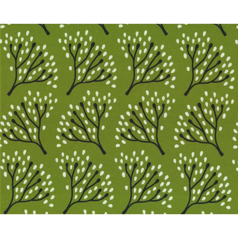 Sweatstoff BOTANICAL ELDERFLOWER, grün, Albstoffe