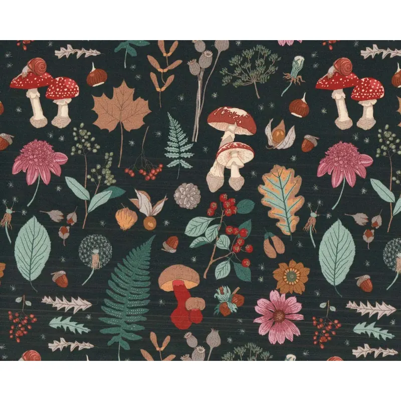 Sweatstoff FALL HERBARIUM, Waldmotive, Hilco