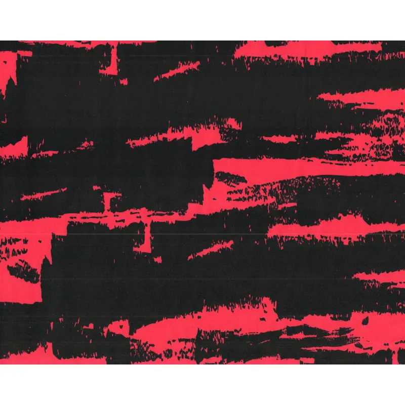 Sweatstoff French Terry GRUNGE, Streifenmuster, schwarz-fuchsia, Hilco