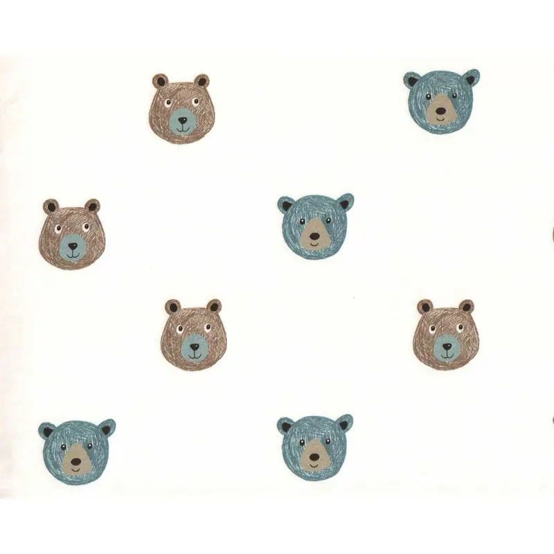 Sweatstoff MINI FOREST BEAR, Bären, wollweiß