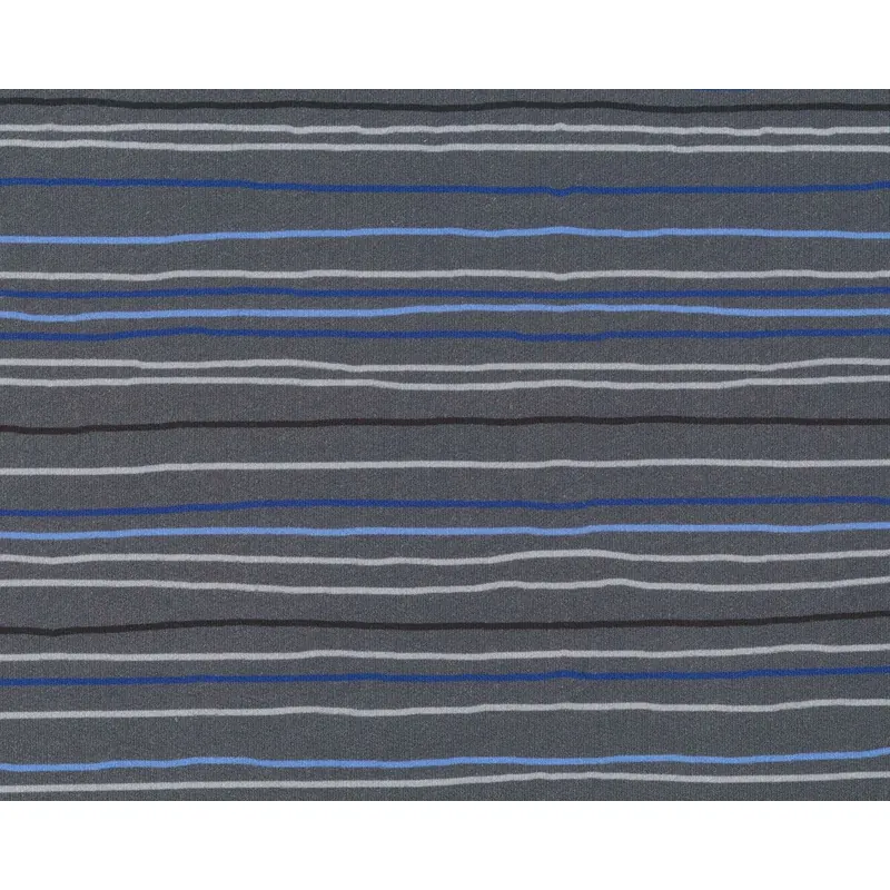 Sweatstoff STRIPE, Streifen, dunkelgrau