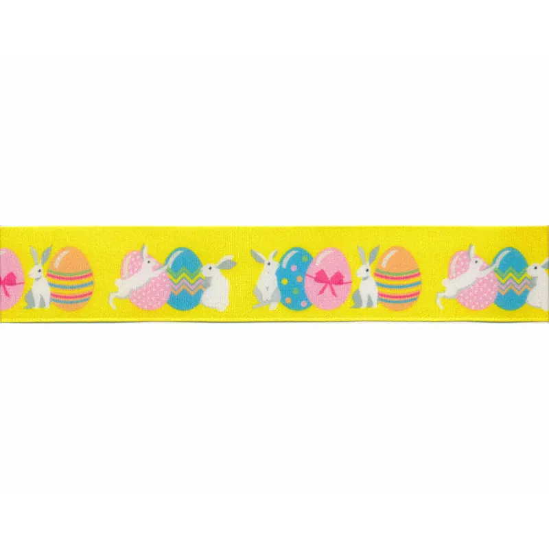 Taftband EASTER BUNNY, Ostereier mit Hasen, bedruckt, Berisfords