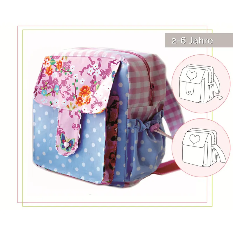 Taschen-Schnittmuster Kindergarten-Rucksack RUDI, lillesol