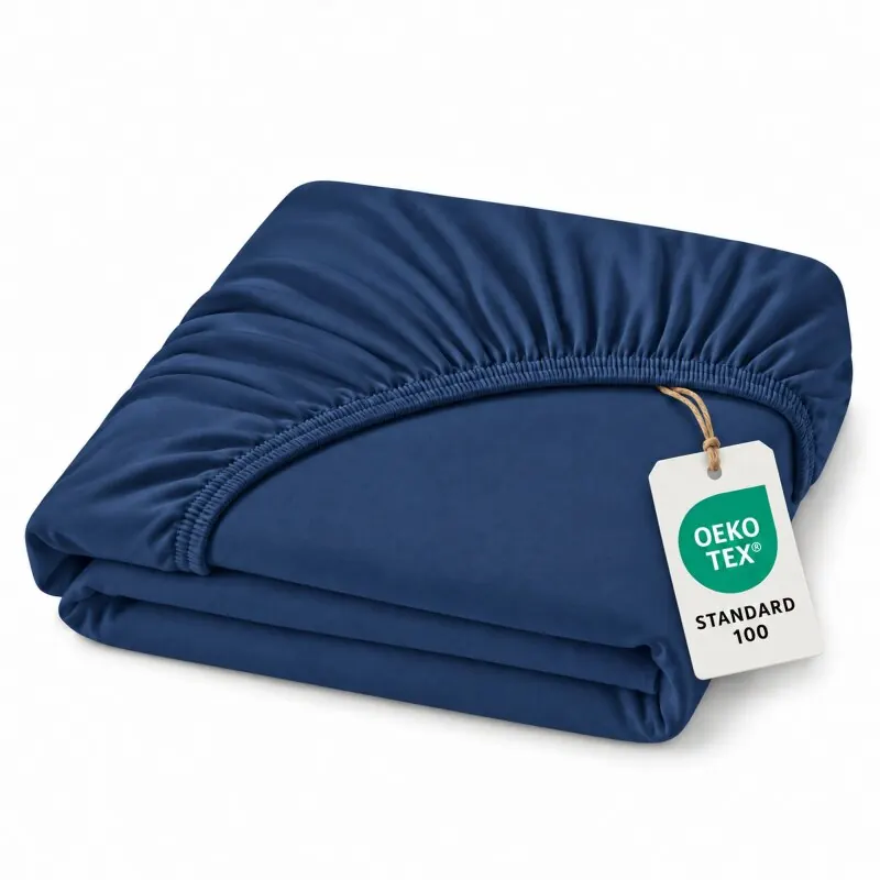 Topper Jersey Spannbettlaken 180 x 200 cm Navyblau