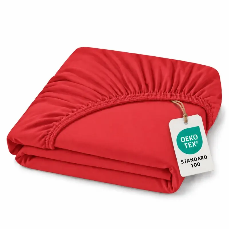 Topper Jersey Spannbettlaken 200 x 220 cm Rot
