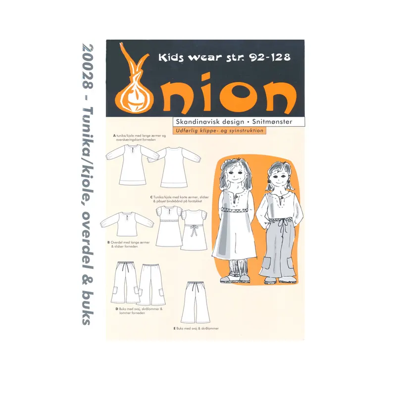 Tunika-Kleid, Oberteil, Schlaghose, Schnittmuster ONION 20028