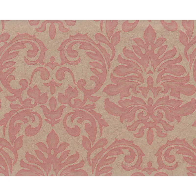Überbreiter Jacquard-Dekostoff BRUJAS, Damastmuster, rosa