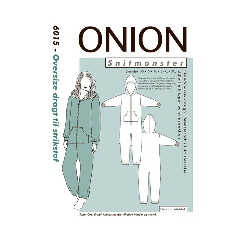 Übergroßer Overall, Schnittmuster ONION 6015