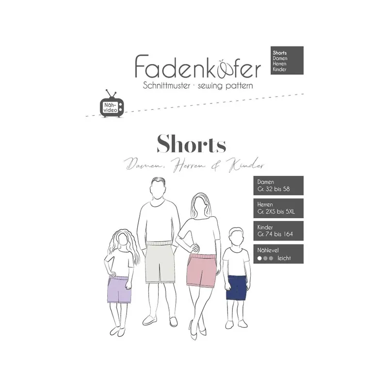 Unisex-Schnittmuster Shorts, fadenkäfer