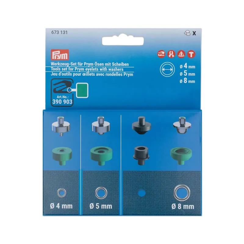 Vario Creative Tool Zusatz-Werkzeug für Ösen mit Scheiben, 4, 5 und 8 mm, Prym