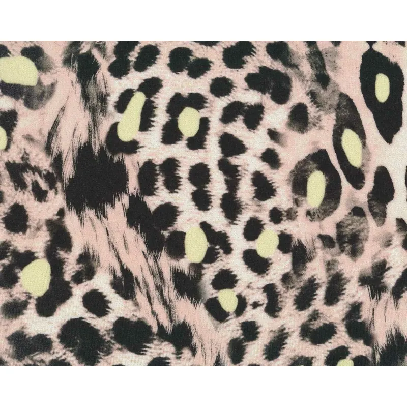 Viskose-Strickjersey CONNY, Leopardenmuster, helles altrosa, Hilco