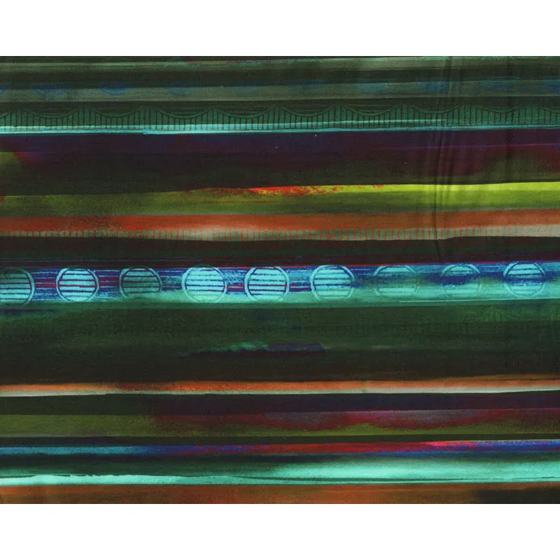 Viskosejersey ENYA, Farbmusterstreifen, türkis, Hilco
