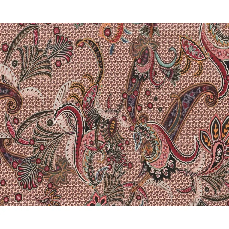 Viskosejersey PALILA, Blumen-Paisleys, Hilco