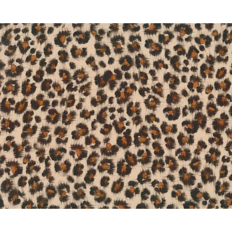 Viskosekreppstoff AIDA,Leopardenmuster, beige, Hilco