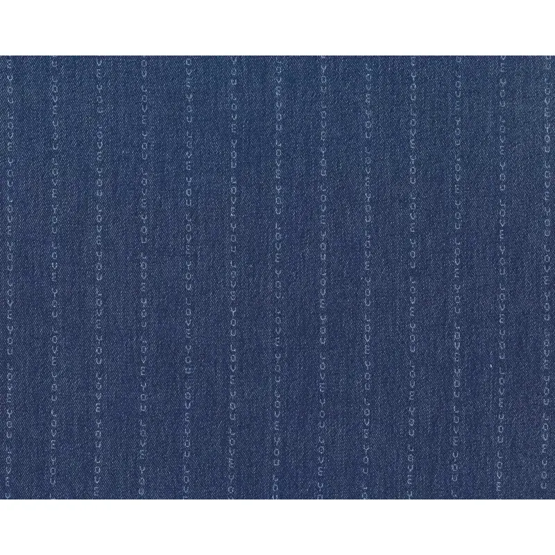 Viskosestoff CHIARA, Schriftzug, dunkelblau, Toptex