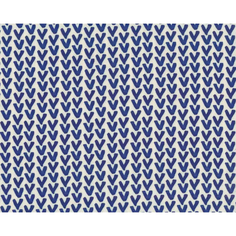 Viskosestoff COLETTE, kleine Herzen, blau, Hilco