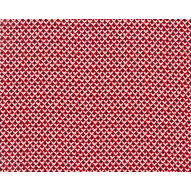 Viskosestoff CORINNE, Dachziegel-Muster, rot, burda style