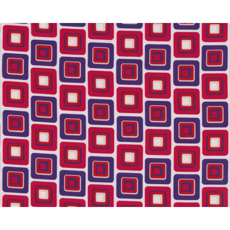 Viskosestoff FAGIANO, Quadrate, fuchsiarot