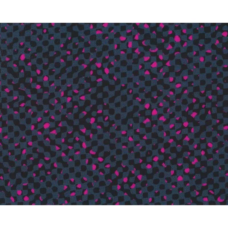 Viskosestoff FALL GRIDS, Rauten, fuchsia-schwarz, Thorsten Berger