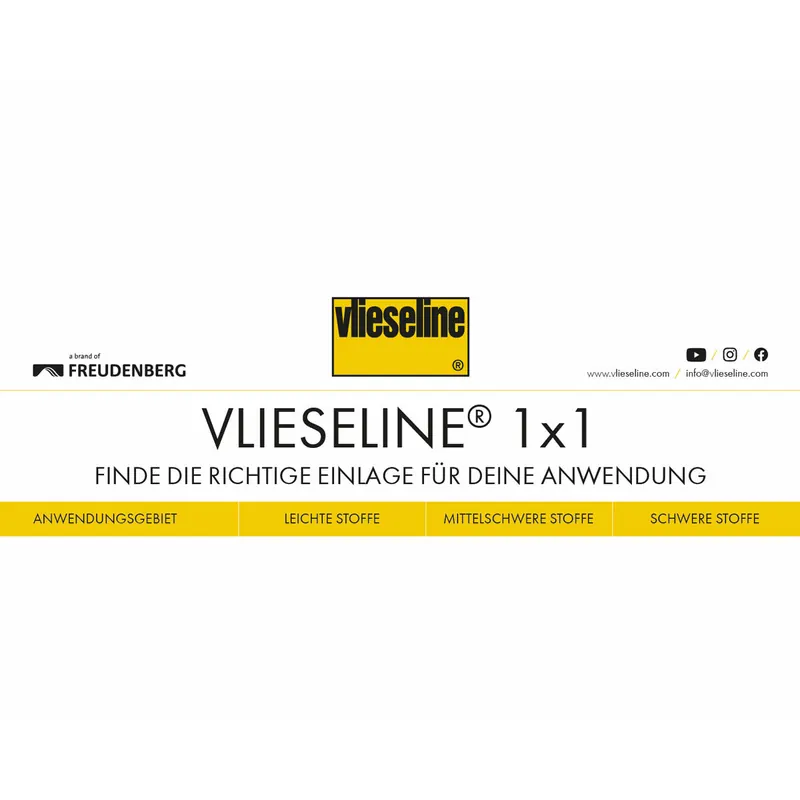 Vlieseline 1 x 1 pdf-Übersicht für Produktanwendungen