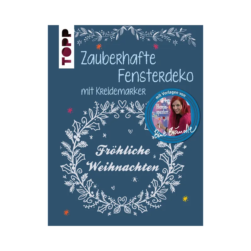 Vorlagenmappe Fensterdeko mit dem Kreidemarker Fröhliche Weihnachten, TOPP
