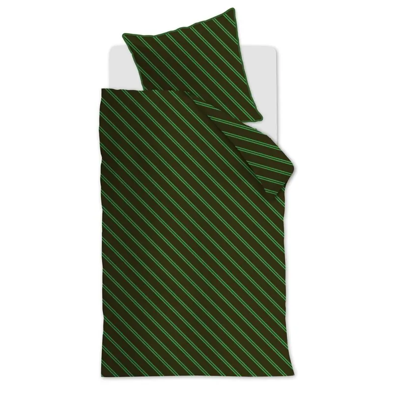 vtwonen Bettwäsche Diagonal_Green_ _UV_135x200 + 1x 1 , 1 135 x 200 cm, 80 x 80 cm grün