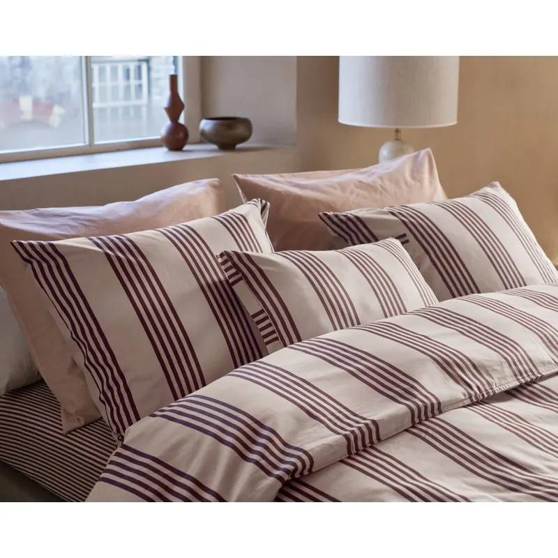 vtwonen Bettwäsche Pure Stripe 135 x 200 cm + 1x 80 x 80 cm Natur