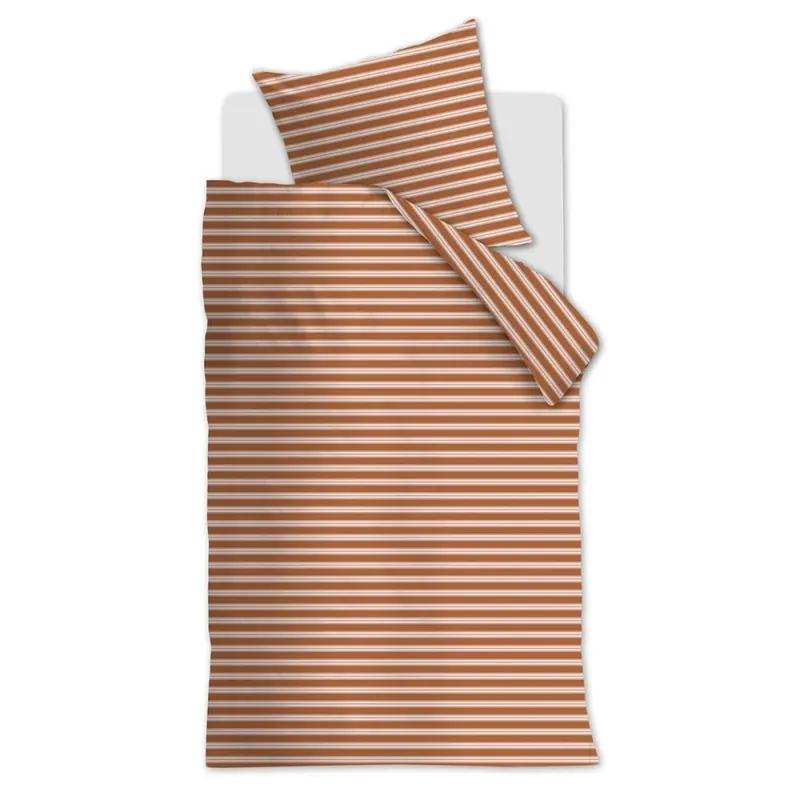 vtwonen Bettwäsche Pyjamas_Terra_ _UV_155x220 + 1x 1 , 1 155 x 220 cm, 80 x 80 cm orange