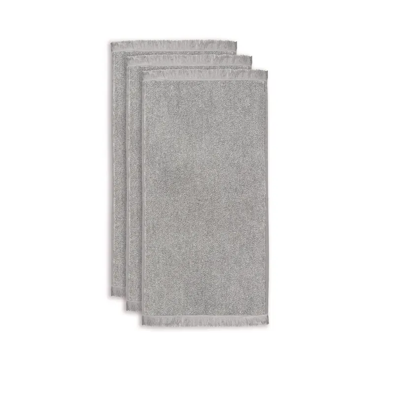 vtwonen Handtuch Groove Anthracite Set a 3 Stk 50x100 grau