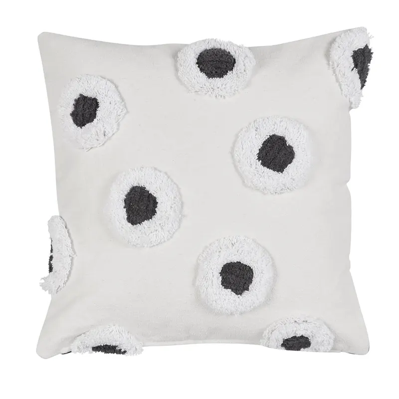 vtwonen Kissen ko Stripe and Eye Cushion_ al_UV_UV_50x50 1 Zier 50 x 50 cm natur