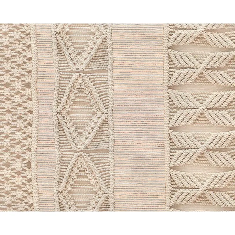 Wachstuch-Baumwollstoff MACRAME, Makramee-Muster